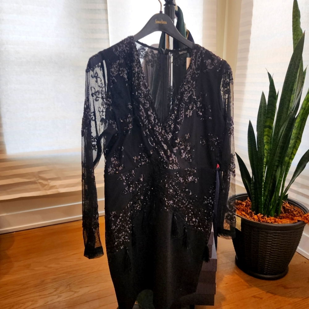 Sequin Wrap Dress